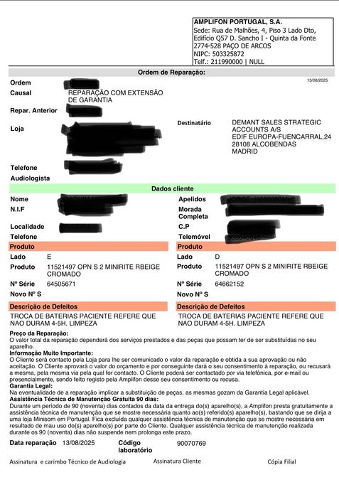 Aparelhos auditivos OTICON OPN S2 MINIRITE  R Bege Cromado minisom