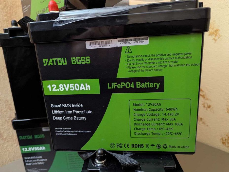 Аккумулятор LiFePO4 DATOUBOSS, Mfuzop 12.8 V 100 Ah. БЕСПЛАТНАЯ ДОСТАВКА.«lifepo4 EVE» «lifepo4 для безперебойника» «lifepo4 аккумулятор 12v 100ah»