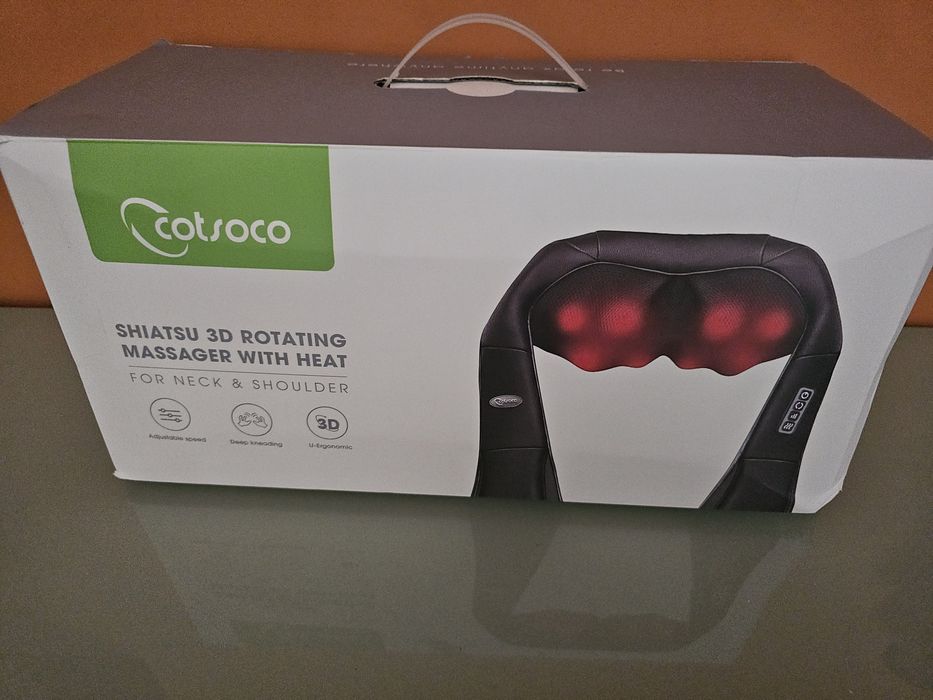 Massageador de Pescoço, Massageador de Ombros e Costas Shiatsu com Cal