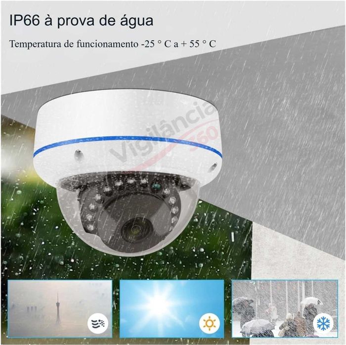 KIT CCTV Videovigilância 4 Câmaras 5MP PoE + NVR Profissional-NOVO