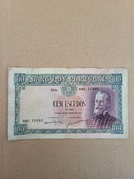 Nota Cem Escudos - Pedro Nunes - 25/06/1957