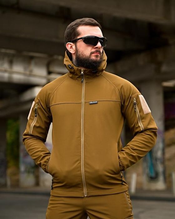 SOFTSHELL утеплений на флісові тактичний костюм софтшел Oblivion кайот