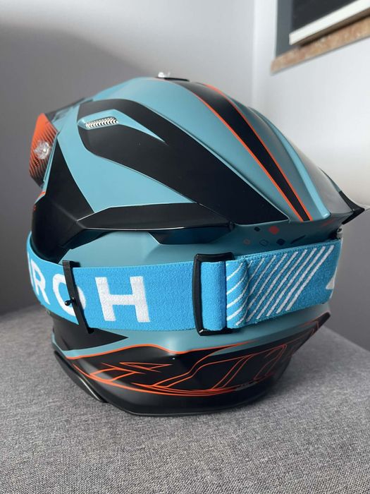 Kask Airoh Twist 3 Shard orange matt z goglami jak nowy
