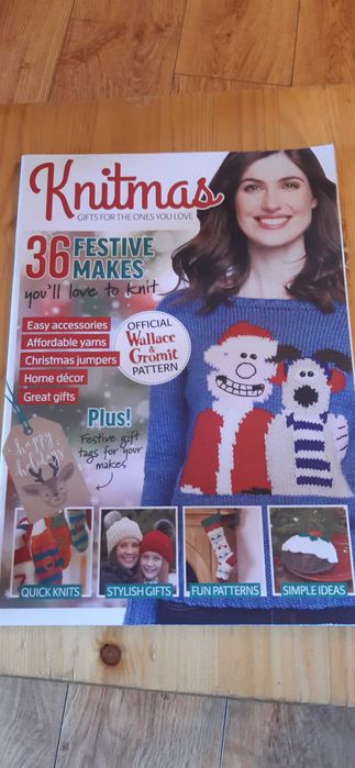 gazeta knitmas z projektami świątecznymi do robienia swetrów czapek