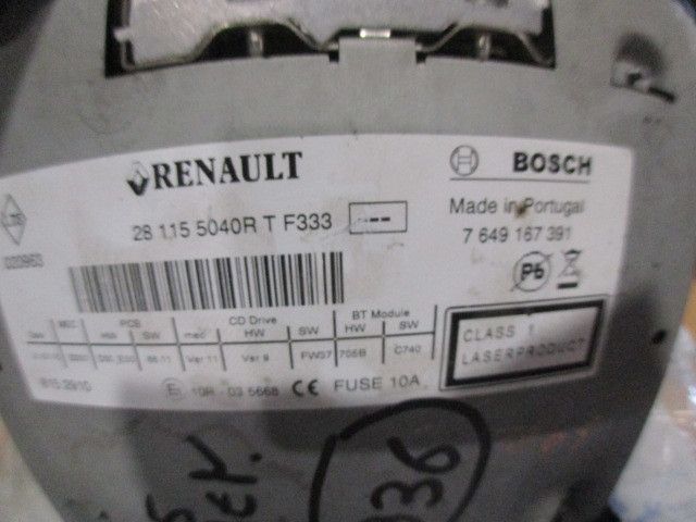 Rádio / auto-rádio RENAULT Megane III (BZ0_)