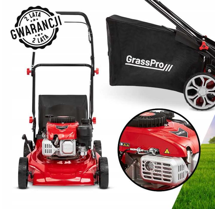 Бензинова газонокосарка GrassPro GP500 мульчування 46 см 200 см³ 70 л