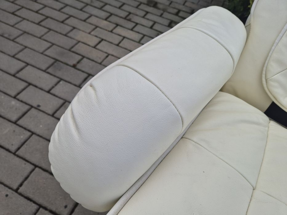 Fotel leniuch rozkladany skórzany TRANSPORT