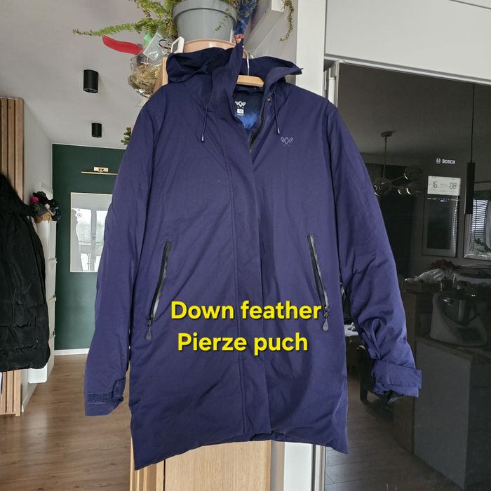 Kurtka puchowa pikowana down feather pierze puch płaszcz xl 42 l 40