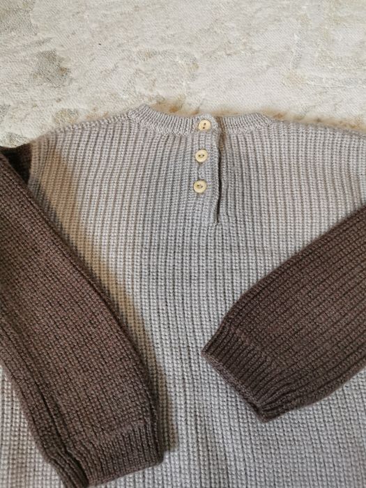 Sweter wełna  kakaowy HM merino wool roz 86, bez wad,