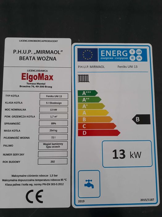 Piec na Drewno Węgiel Chrust 10KW 13 18 24KW Producent RATY0%
