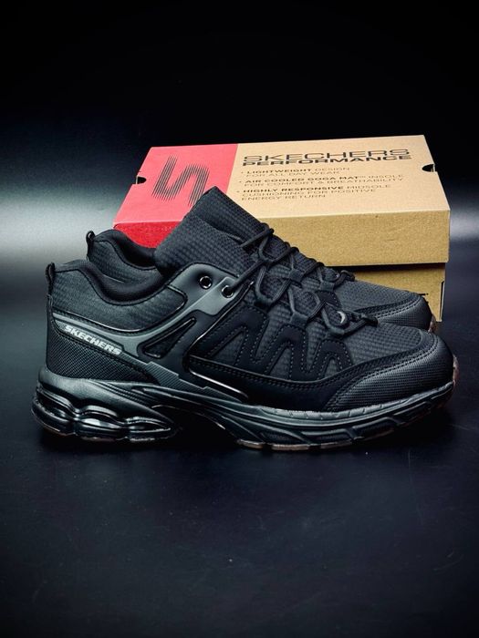 Мужские кросовки скечерс кросовки Skechers осенние водонепроницаемые Кожаные красовки скейчерс Мужские спортивные кросовки на осень удобные кросивки