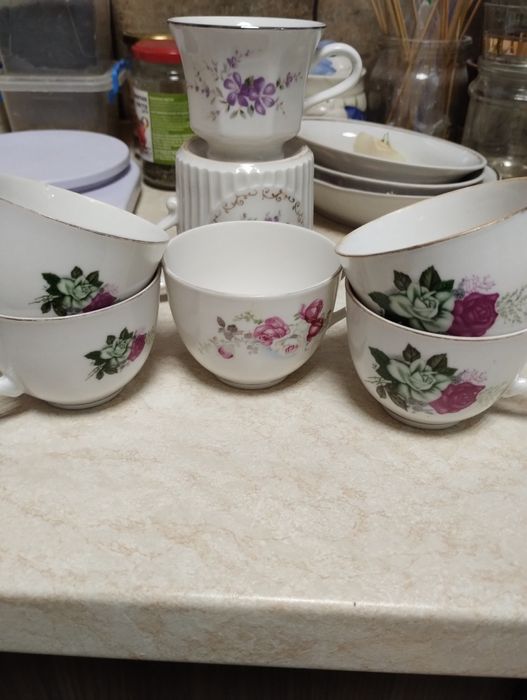 Винтажные чашки, Англия, Германия, Китай Тянзыньський фарфор.