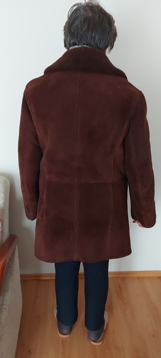 Kożuch brązowy męski