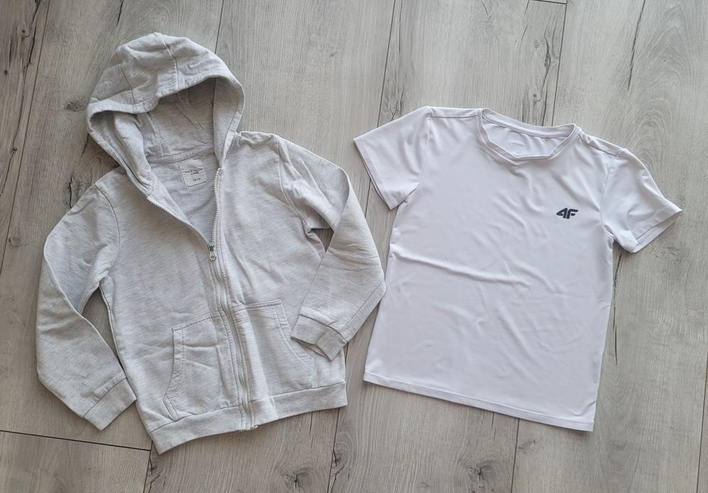 Sinsay bluza 128 koszulka 4F
