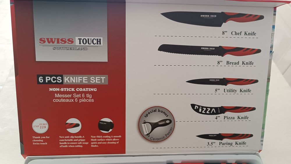 Conjunto facas Swiss Touch. Novo em caixa.