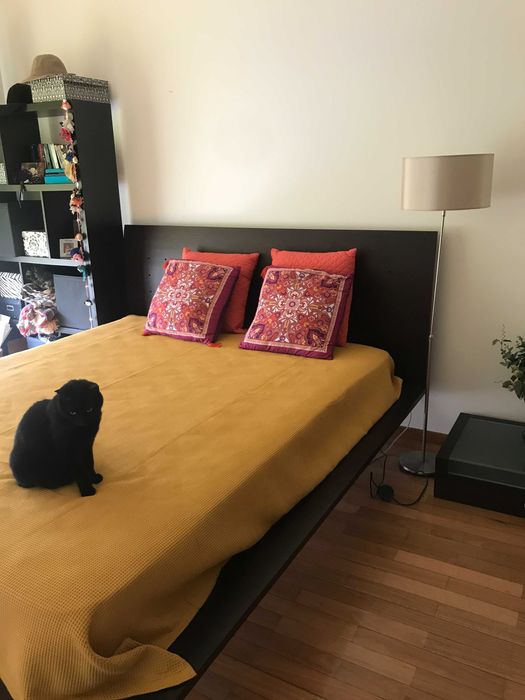 Cama de casal em Banguê com colchão