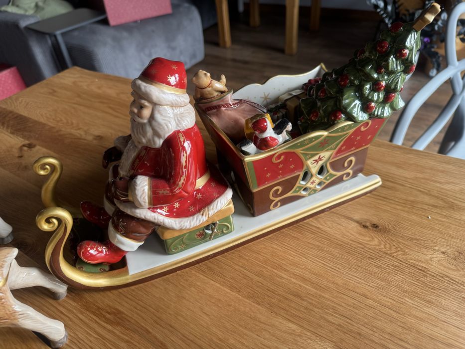 Villeroy & Boch christmas toys, zaprzęg świętego Mikołaja, renifer
