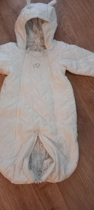 Kombinezon wiosna/ jesień biały 62/68 H&M