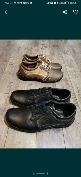 Duże Rozmiary Skórzane Buty Męskie Joker Rozmiar 48 Brąz