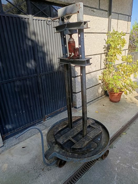 Prensa hidráulica vinho uvas