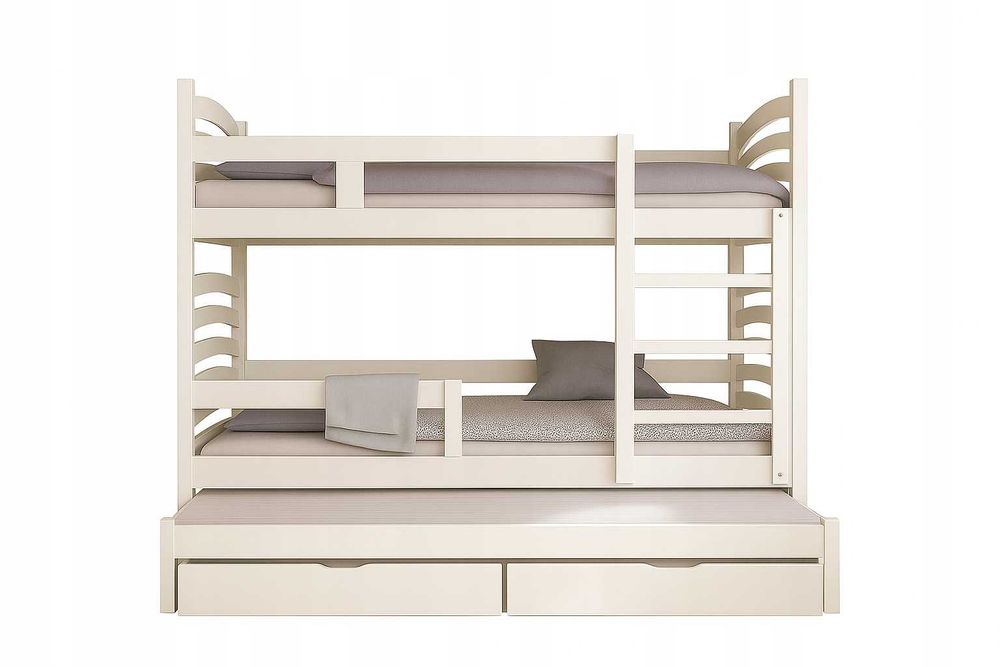 Łóżko piętrowe LILA 3 osobowe, materace 160x75 | 180x75 gratis