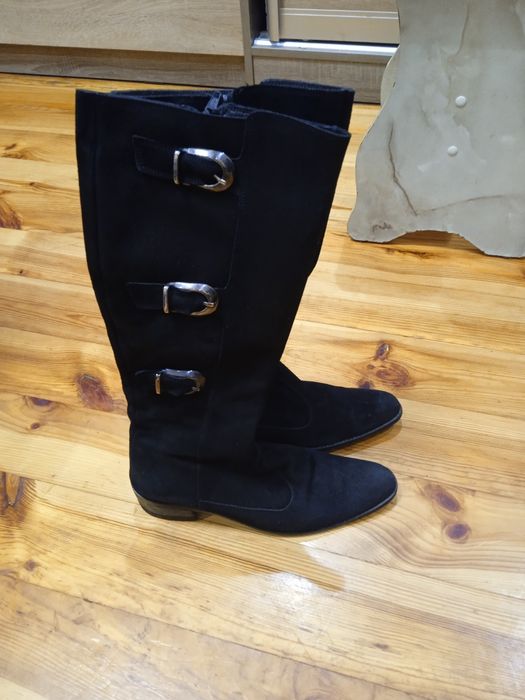 Сапожки замшевые