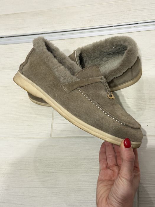 Тёплые лоферы в стиле loro piano