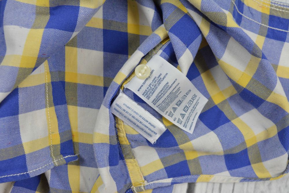 Tommy Hilfiger Custom Fit Męska Koszula Casual Kratka Rozmiar M