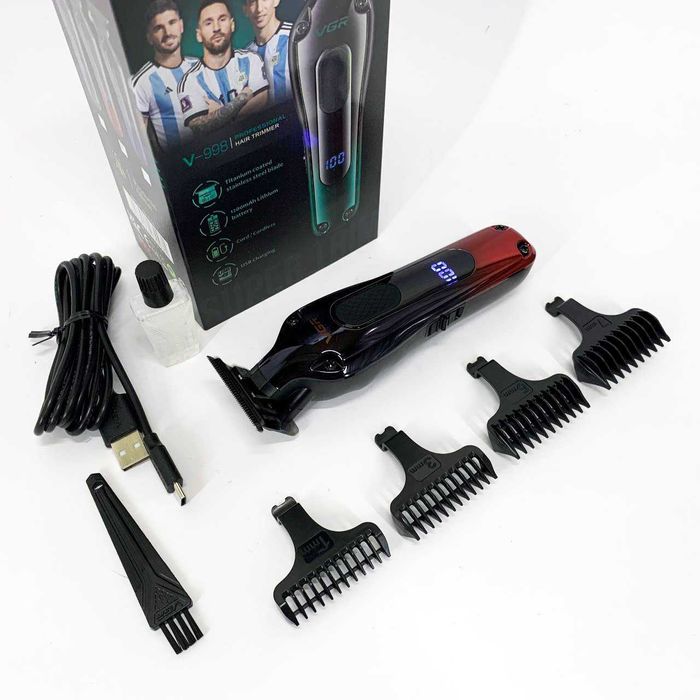 Професійна машинка для стрижки, триммер VGR з насадками, електробритва