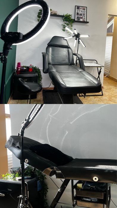 Кушетка чорна косметологічна масажна кушетка для майстра