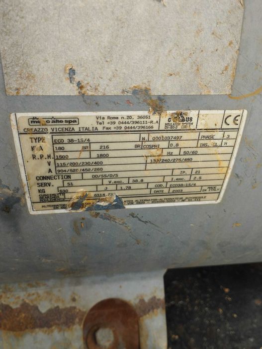 gerador 180kva diesel