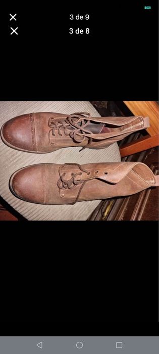 Sapatos em coiro
