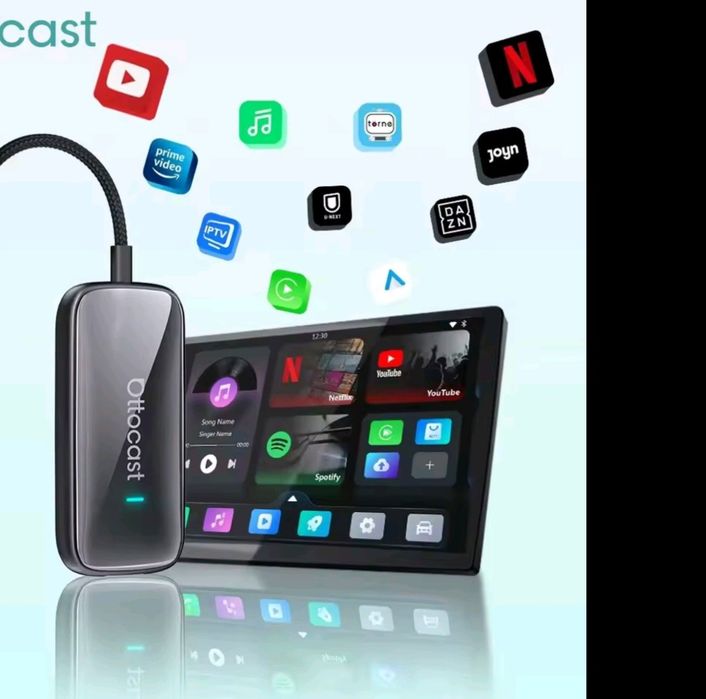 OTTOCAST Play2Video Pro Adaptador Carplay Android Auto  SEM FIOS novo