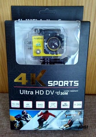 Andoer câmara de acção, bolsa e bastão extensível