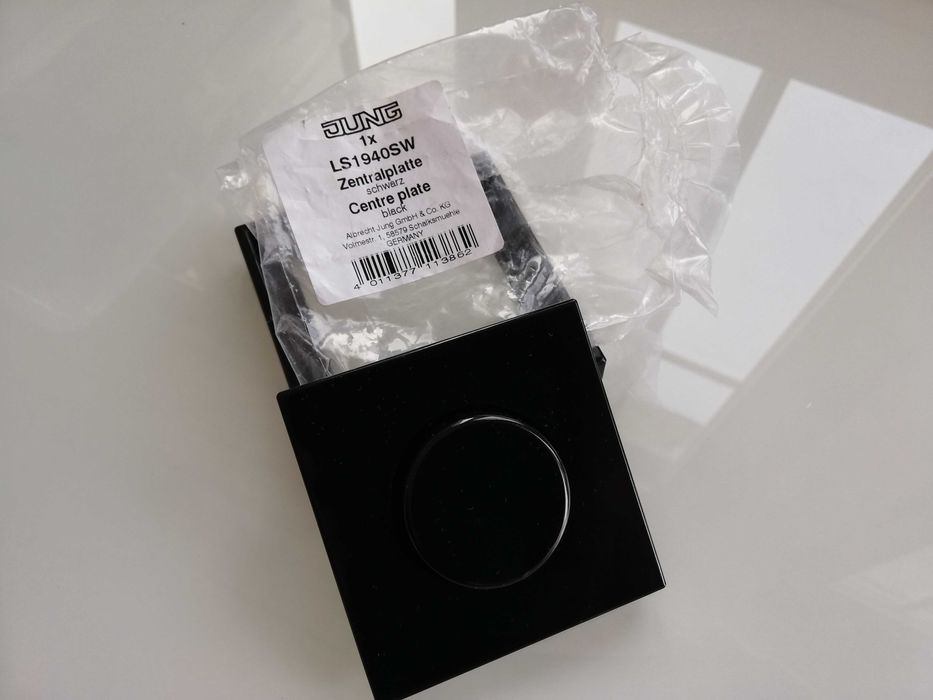 JUNG - botão giratório e aro em preto LS1940SW para regulador / dimmer