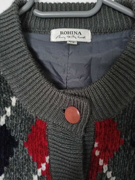 Damski sweter vintage z domieszka wełny M/L