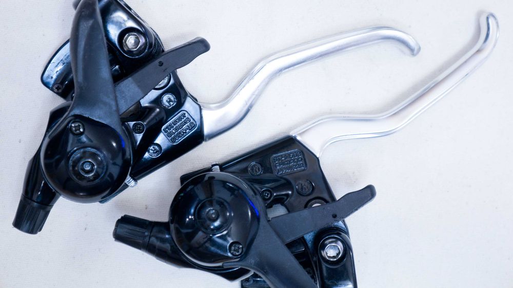 KOMPLET Klamkomanetki Shimano Deore LX ST-M563 3x7 retro MTB