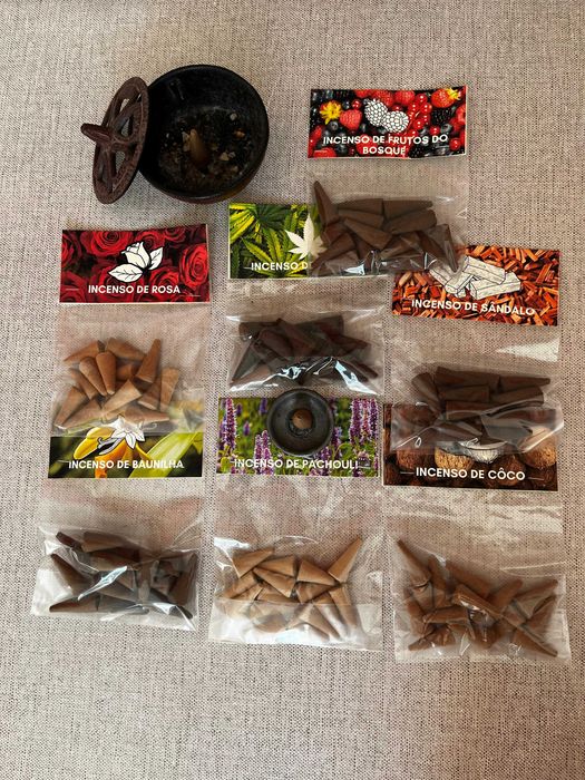 7 pacotes incenso 100% ecológico – vários aromas
