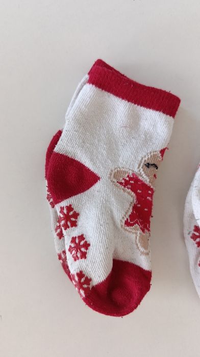 Świąteczne skarpetki 2 pary roz.0-6m