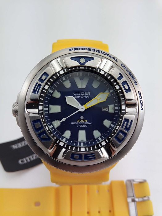 Японские 300м дайверские часы Citizen Ecozilla Eco-Drive BJ8058