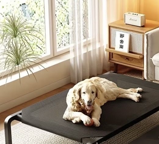 Cama  grande elevada para cão