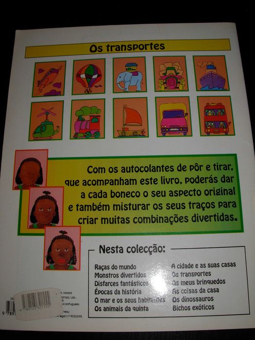 Os transportes - com autocolantes de pôr e tirar NOVO