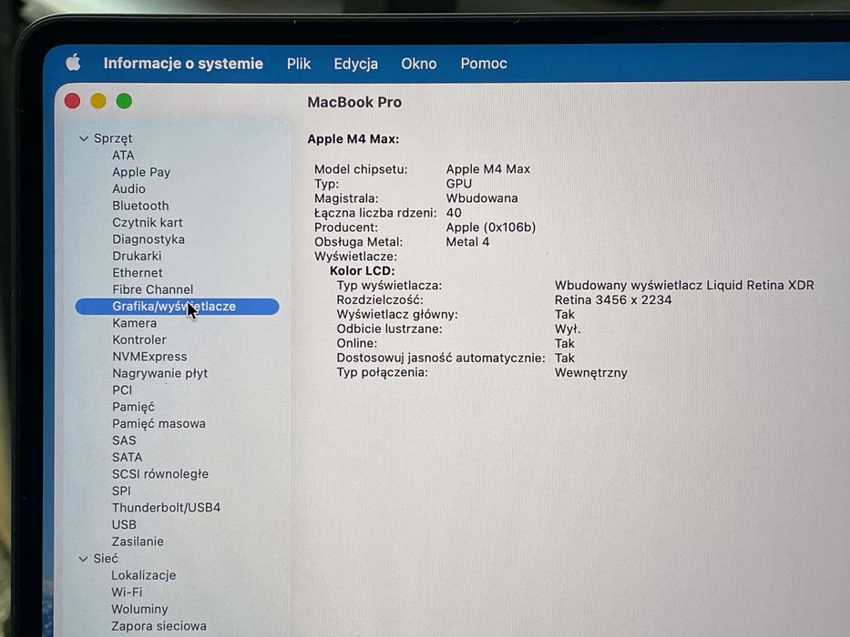 2024 MacBook Pro A3186 16" M4 MAX 48GB 1000GB JAK NOWY ! - SOLD!