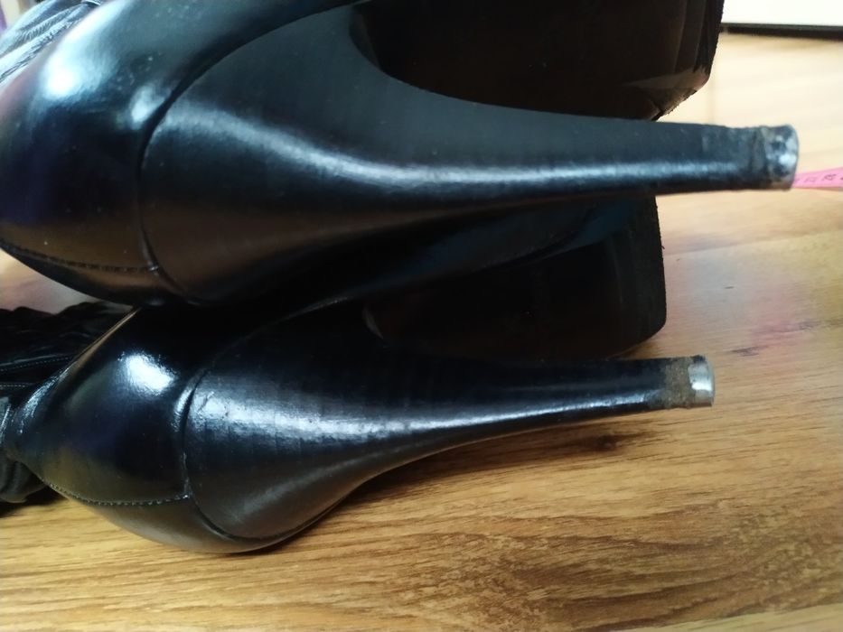 Сапоги кожаные женские, 39 размер, женские зимние сапожки, ботфорты