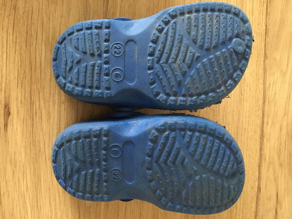 Niebieskie buty klapki ogrodowe kapcie ala Crocs rozmiar 22 6