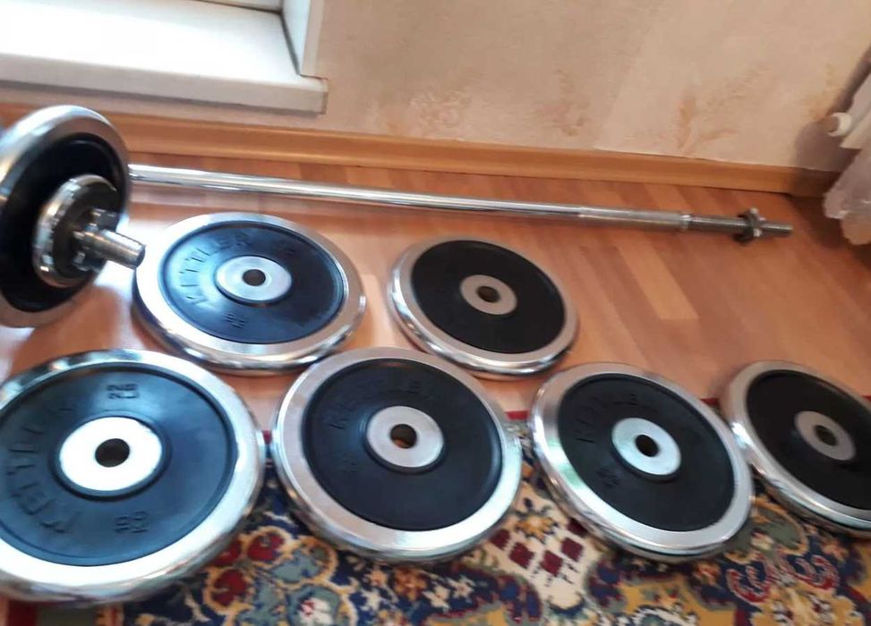 Гантели kettler 30кг. + штанга kettler 70кг