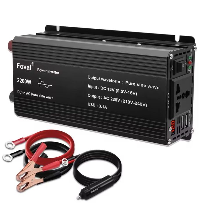 Інвертори FOVAL EU 2200, 3000W 12V (Чиста Синусоїда)