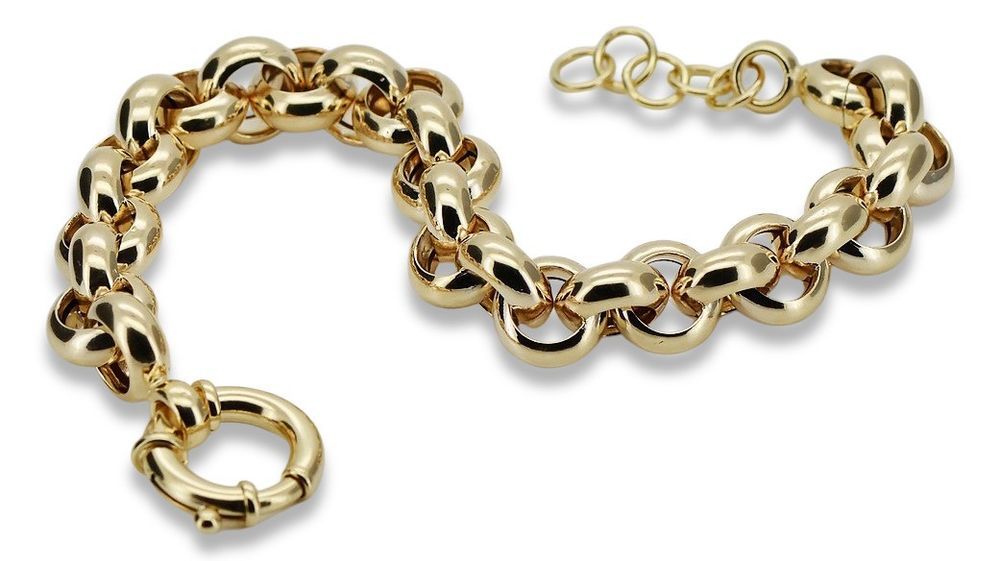 Złota Damska bransoletka 14k 585 włoska Ankier charms cb025y16g Gdańsk