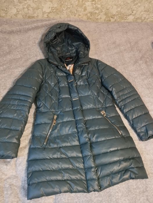 Жіноча куртка зеленого кольору, розмір xxl, синтепон