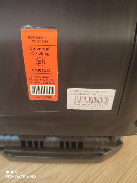Fotelik samochodowy britax romer kid II 15-36 kg